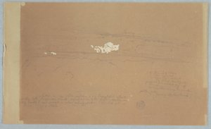 绘图，多云的天空，在山地景观，可能1857年 作者 弗雷德里克·埃德温·丘奇